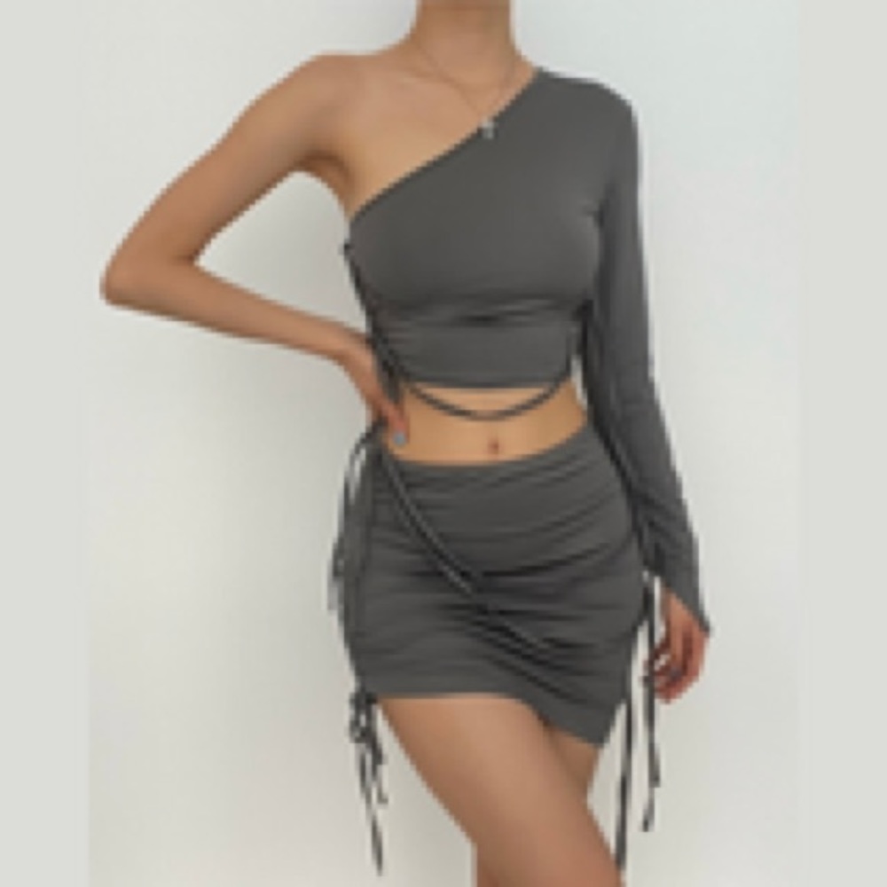 two piece grey set